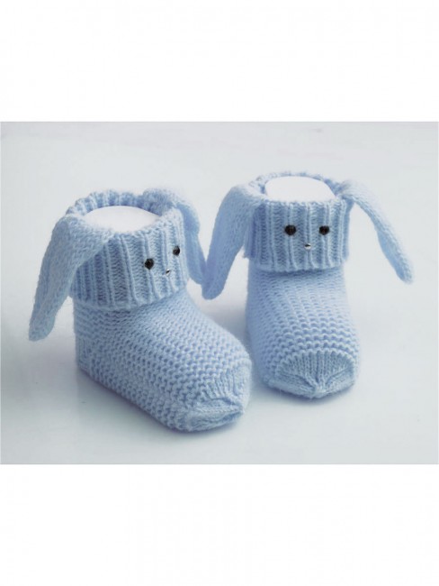 Голубые шерстяные носки для новорожденных Степашка