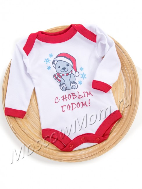 Новогодние детские боди для новорожденных купить за 450 руб
