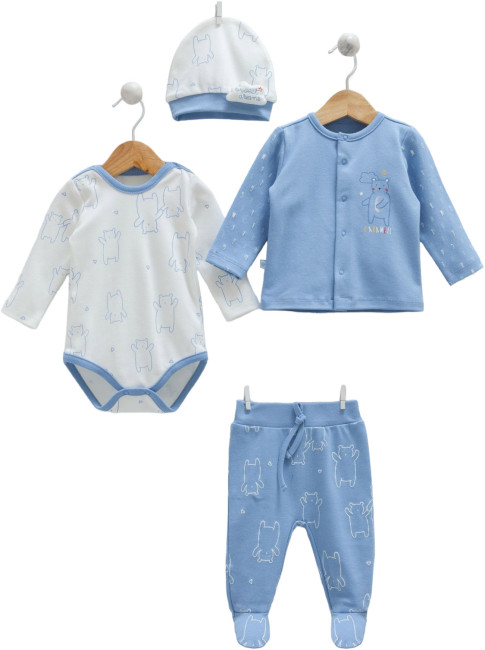 Комплект одежды для малышей Caramell 4 предмета, синий