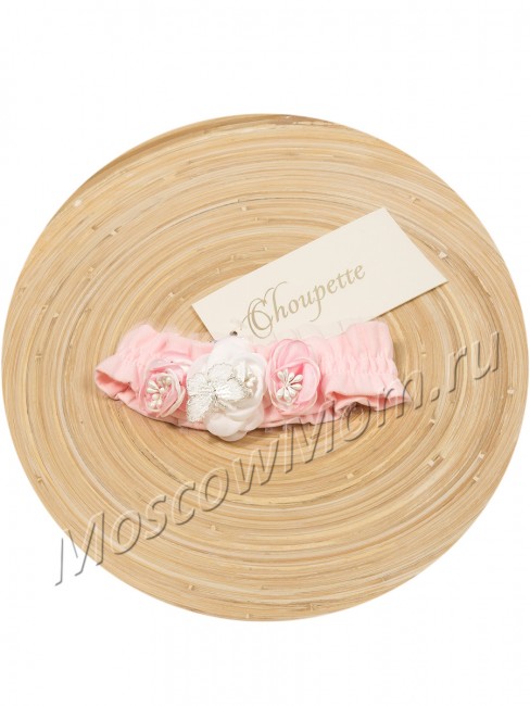 Повязка с цветами Choupette 63.58 розовая