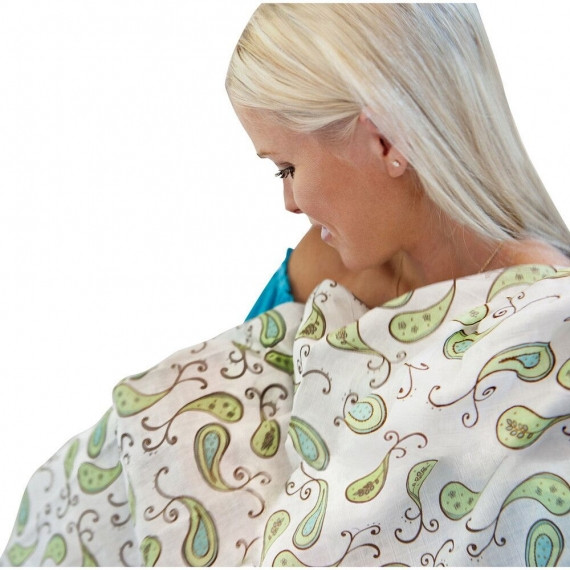 Пеленка фланелевая для малыша SwaddleDesigns Kiwi Paisley Пеленка фланелевая для малыша SwaddleDesigns Kiwi Paisley