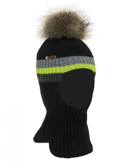 Зимняя шапка-шлем Mialt Винт черный