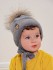 Шерстяная детская шапка с мехом Миалт Арчи серая