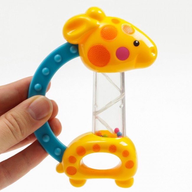 Погремушка «Жирафик» с шариками, цвет в ассортименте