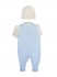 Комплект на выписку для новорожденных 3 предмета, белый/голубой