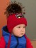 Детская шапка с помпоном Mialt Экватор, серая