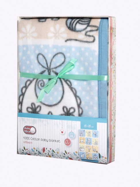 Хлопковое байковое одеяло для мальчика Baby Premium Хлопковое байковое одеяло для мальчика Baby Premium