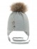 Теплая зимняя шапка Mialt Генриетта с ангорой и помпоном на кнопке