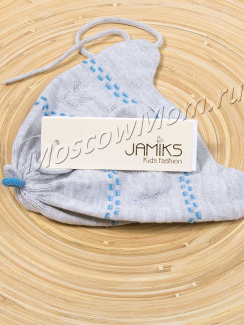 Летняя шапочка для новорожденных Jamiks серая