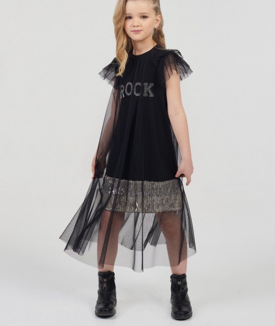 Коктейльное платье Choupette Rock, черный с золотым