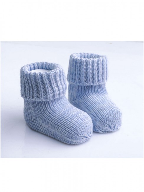 Зимние носочки для новорожденных голубые