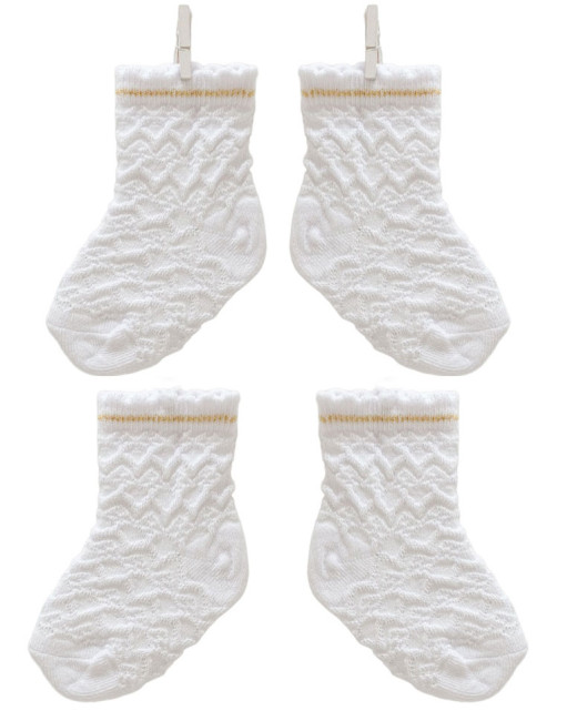 Белые носки Caramell ажурные, две пары