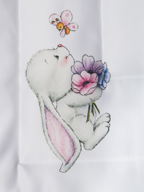 Белый конверт для новорожденных Luxury Baby Зайчик