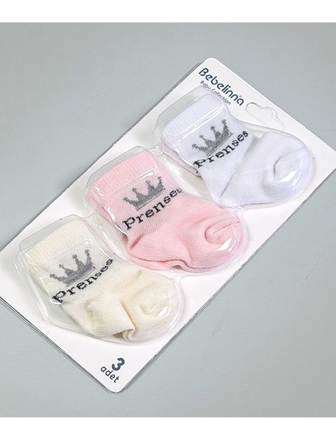 Носки для новорожденных девочек Princess, 3 пары