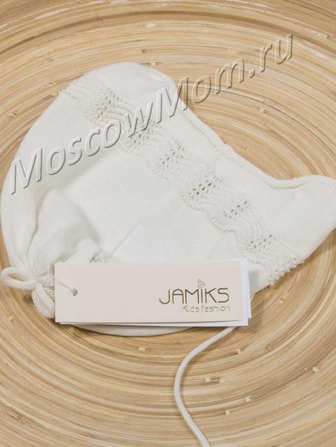 Ажурная вязаная шапочка со стразами Jamiks, Польша Ажурная вязаная шапочка со стразами Jamiks, Польша