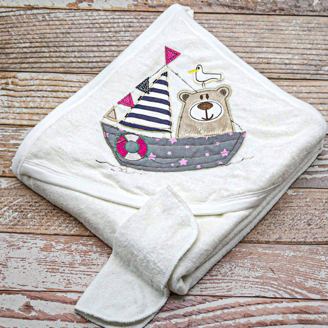 Полотенце детское для купания с салфеткой Морячок