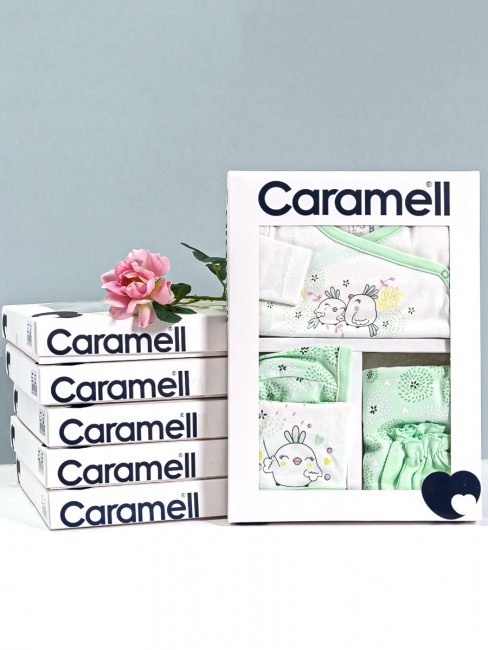 Подарочный набор Caramell SWEET BIRD 5 предметов, зеленый Подарочный набор Caramell SWEET BIRD 5 предметов, зеленый