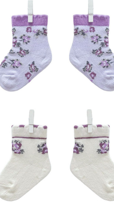 Носки для девочек Caramell с розочками, комплект 2 пары