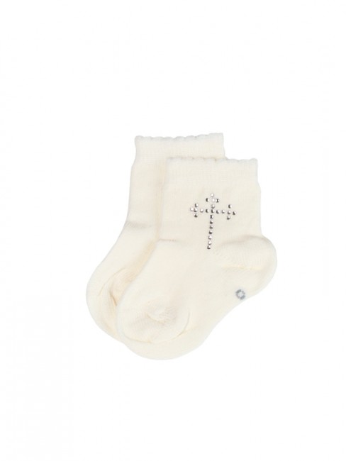 Крестильные носочки для малыша экрю
