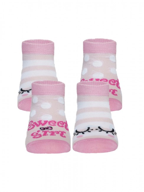 Носочки детские розовые Conte 284, 2 пары