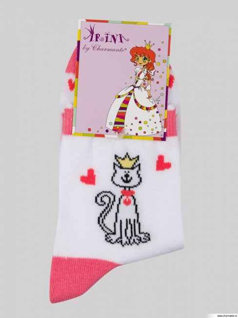 Носочки для девочки "Кот с короной"