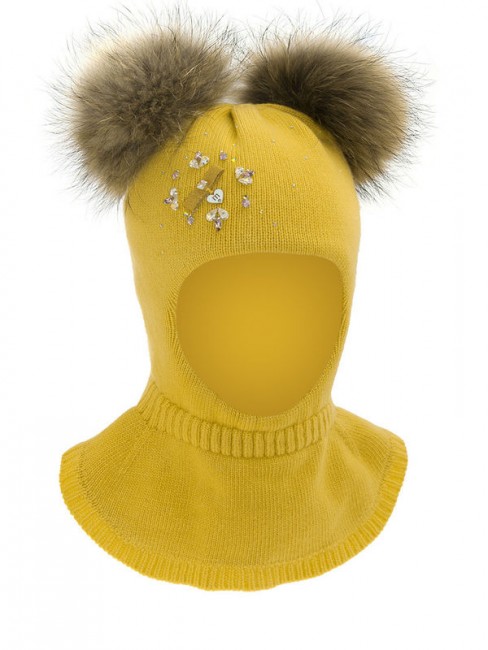 Шлем для девочки зимний Миалт Созерцание, желтый