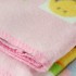 Розовое байковое одеяло с окантовкой Смайлики