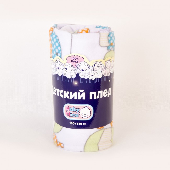 Флисовый детский плед Baby Nice Слоники Флисовый детский плед Baby Nice Слоники
