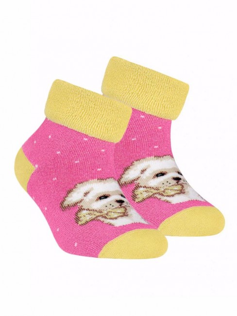 Махровые носки для девочек Conte Kids Щенок
