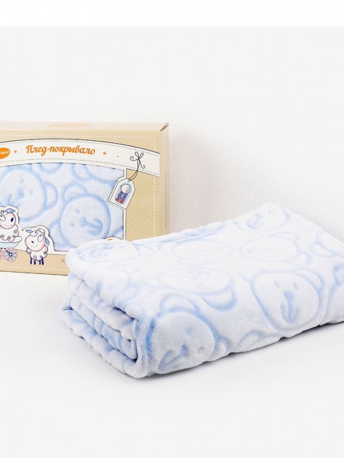 Плюшевый плед Baby Nice MicroVelour голубой Плюшевый плед Baby Nice MicroVelour голубой