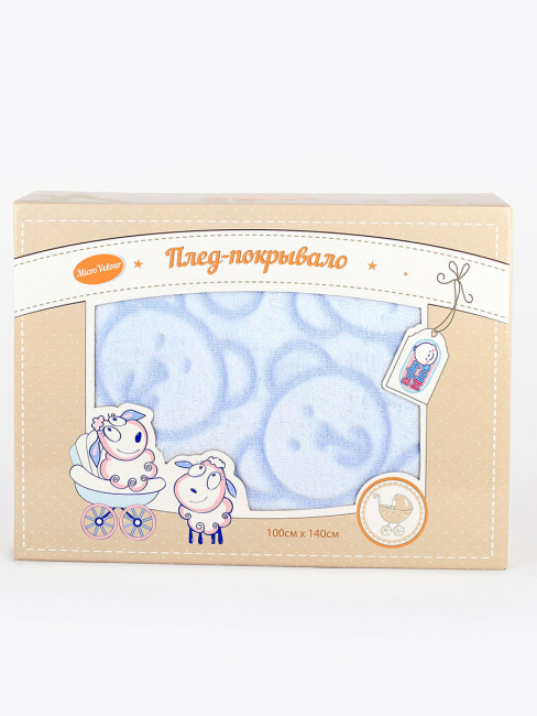 Плюшевый плед Baby Nice MicroVelour голубой Плюшевый плед Baby Nice MicroVelour голубой