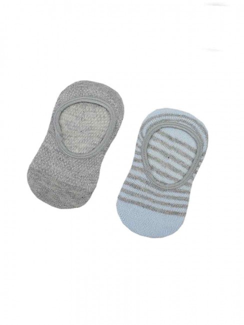Короткие носки для новорожденных BUMBO комплект 2 пары, серый/голубой