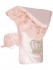 Летний конверт-одеяло с шапочкой и розовым кружевом
