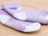 Махровые антискользящие носки с сердечками, фиолетовый