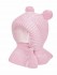 Утепленная шапка капор для новорожденных Агушонок розовый
