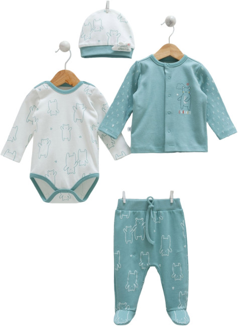 Комплект одежды для новорожденного Caramell, изумруд