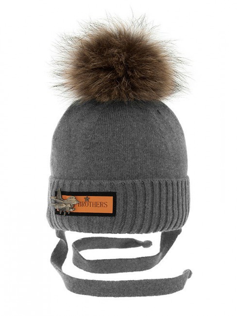 Утепленная зимняя шапка Mialt Штурмовик, серый