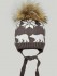 Шерстяная шапка для мальчика На севере с помпоном енот