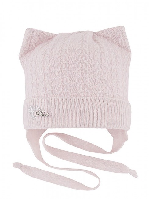 Детская шапка осень-зима Колосок, цвет розовый