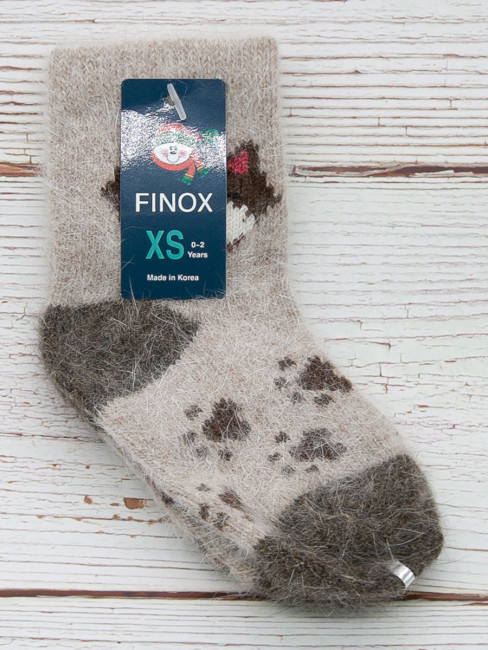Детские корейские носки с ангорой Finox Заяц