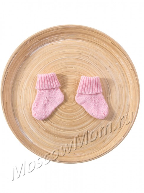 Теплые носки для девочек с узором, цвет розовый