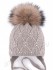 Зимняя шапка Анжелика с помпоном, размер 48-50